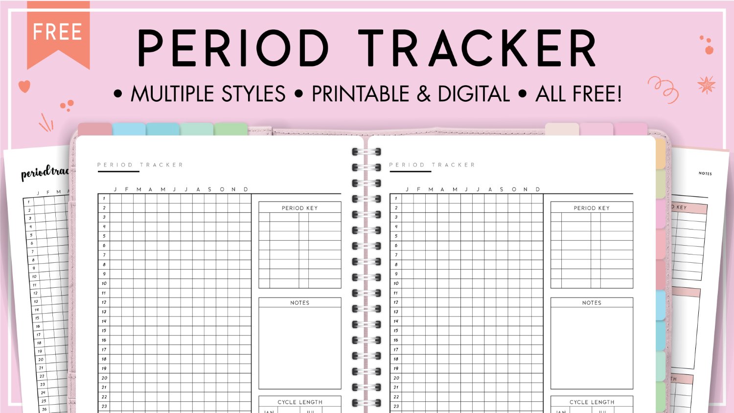 printable period tracker template - world of printables